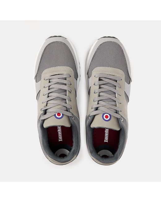 Lambretta Gray Echo Court Trainers for men