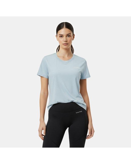 Usa Pro Blue Tech Crew Tee