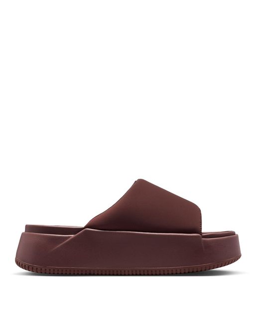Nike Brown Calm Elevation Slides