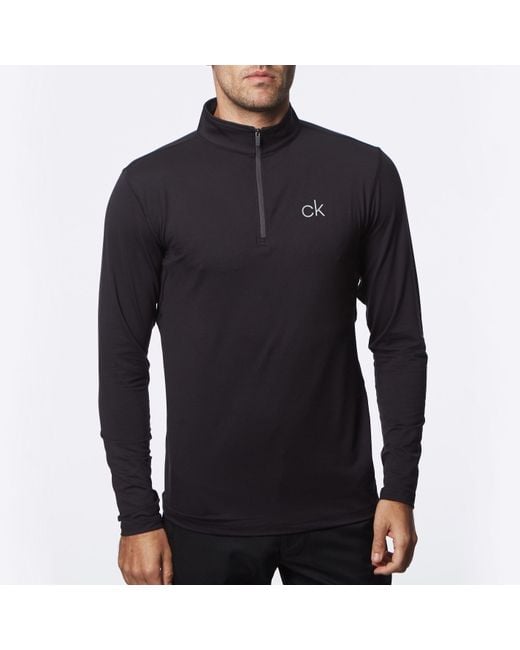 Calvin Klein Black Ck Newport Zip Top for men