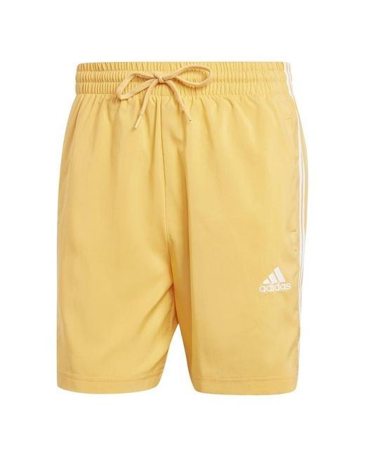 Adidas Yellow 3-stripes Shorts for men