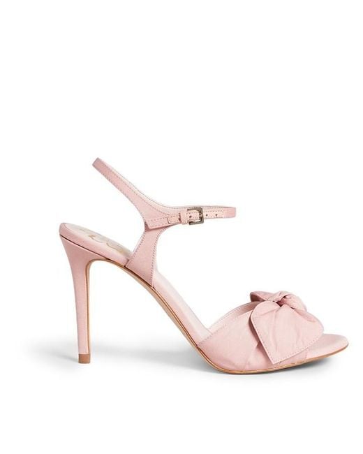 Ted Baker Pink Heevia Bow Stiletto Heel Sandals