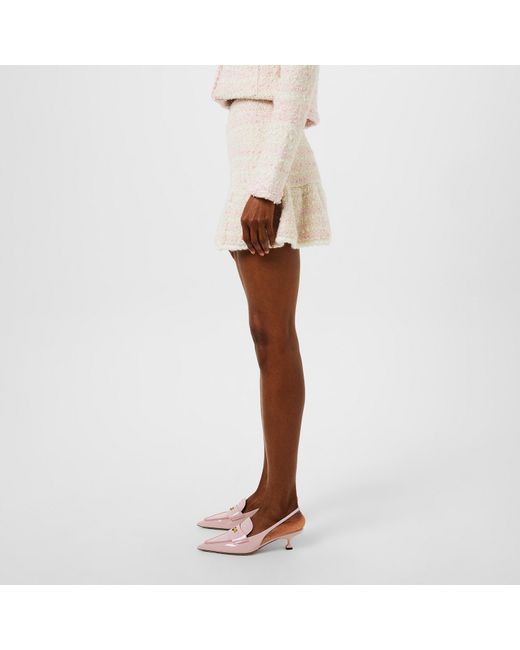 LoveShackFancy White Velman Mini Skirt