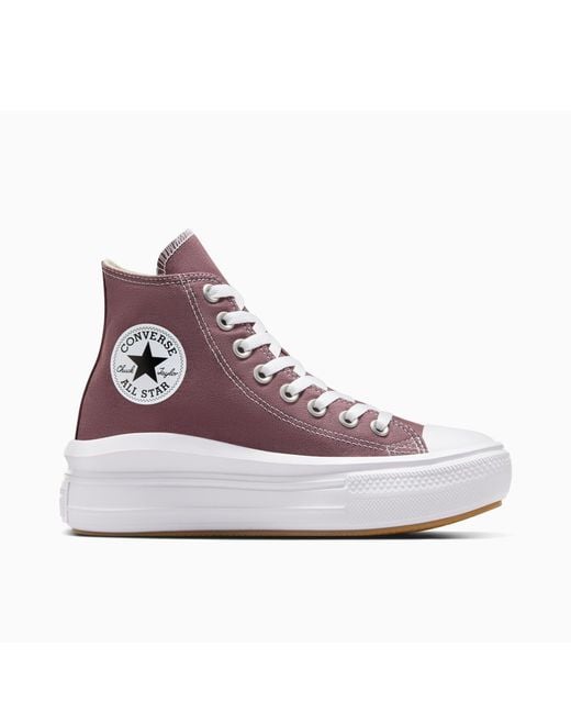 Converse Purple Chuck Taylor All Star Mov Canvas High-Top Trainers