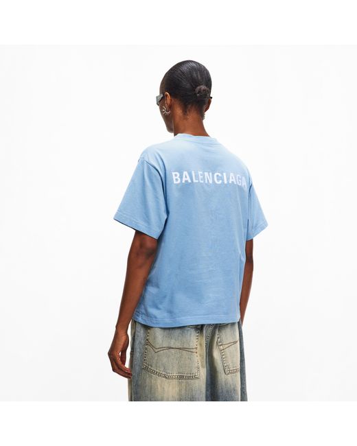 Balenciaga Blue Logo T-Shirt