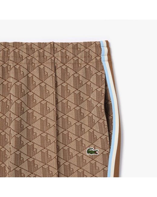 Lacoste Brown Paris Monogram Sweatpants for men