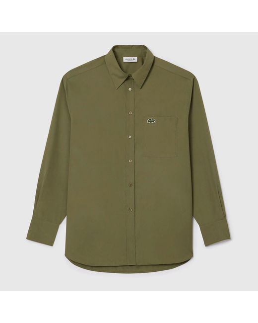 Lacoste Green Oversized Poplin Shirt