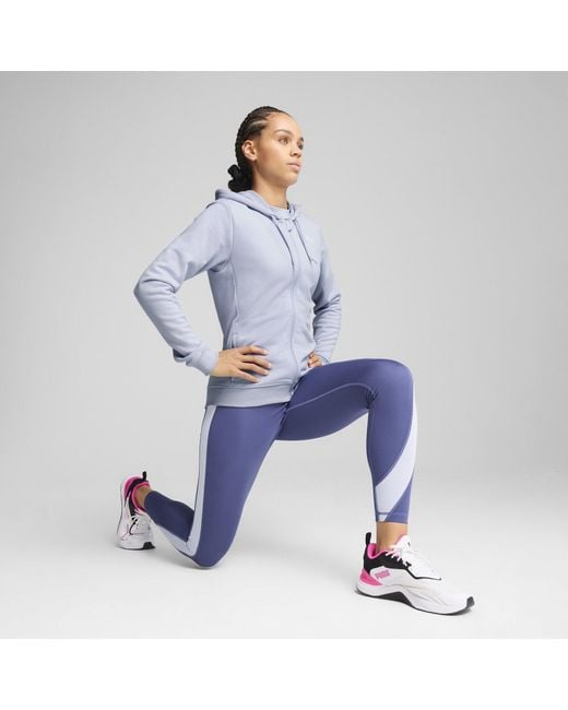 PUMA Blue Essential Full Zip Tech Fleece Hoodie