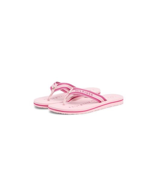 Tommy Hilfiger Pink Flip Flops