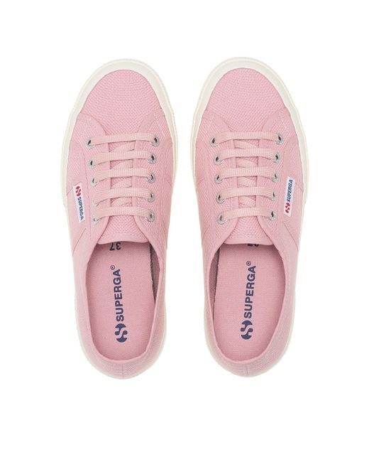 Superga Pink Canvas Low Trainers