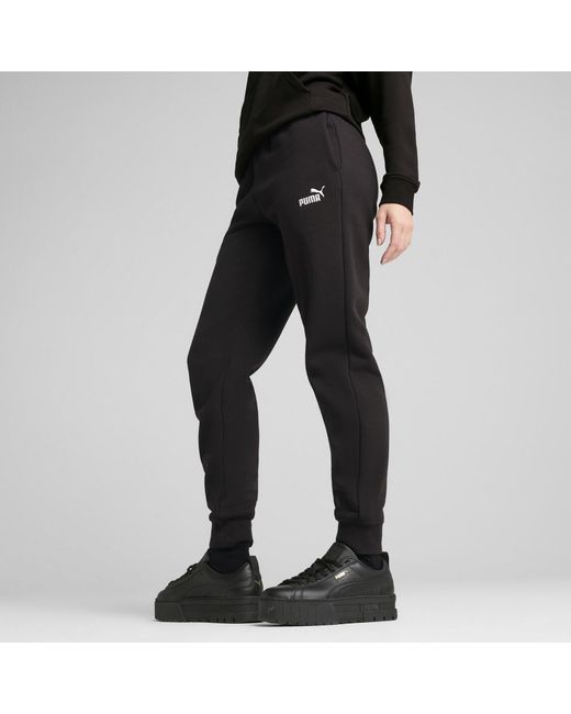 PUMA Black Essentials Logo Slim Trousers