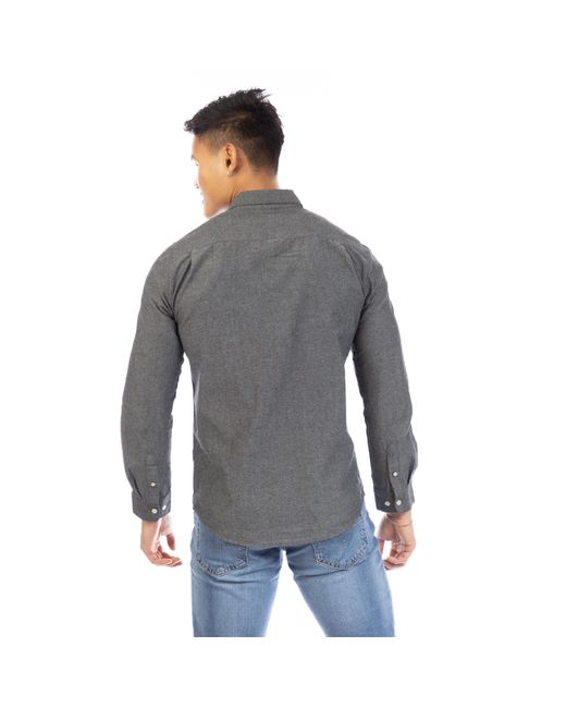 Peter Werth Gray Long Sleeve Plain Shirt for men