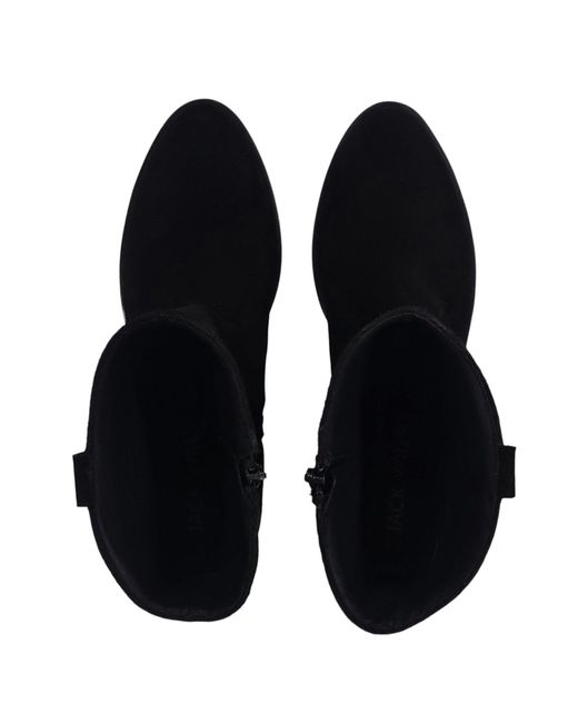 Jack Wills Black Jw Dalida Suede Calf Chunky Heel Hiker Boots