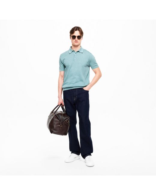 Brioni Blue Short Sleeve Polo Shirt for men