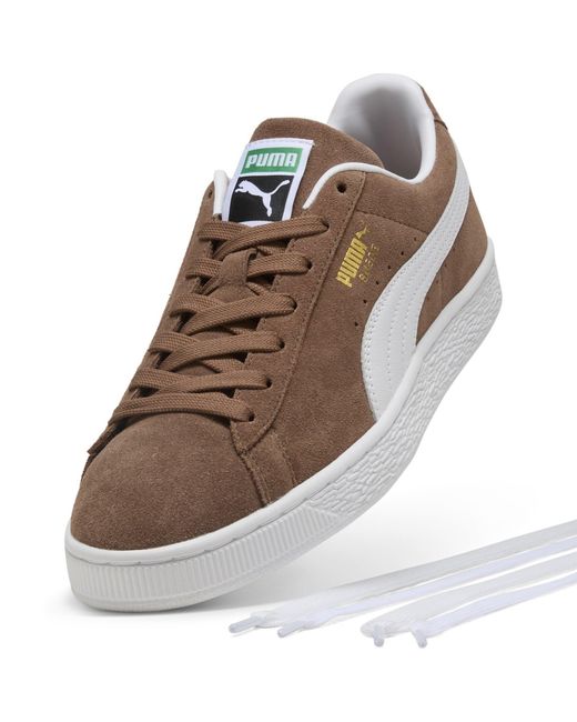 PUMA Brown Suede Classic Sneakers for men