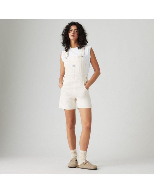 Levi's White Utility Denim Shorts