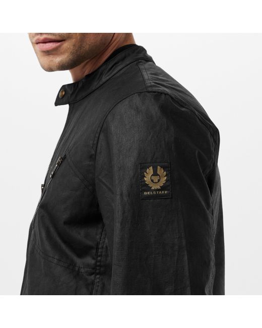 Belstaff Black Water-Repellent Wax Jacket for men