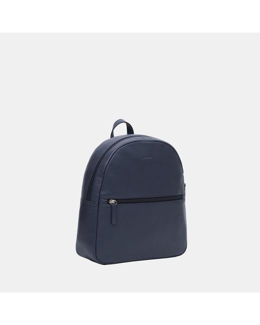 Firetrap Blue Leather Zip Backpack
