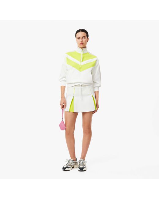Lacoste Yellow Moisture Wicking Performance Tennis Skort