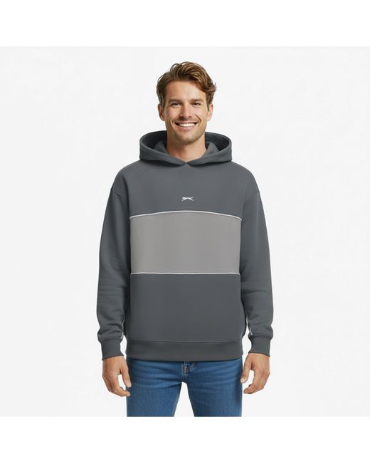 Slazenger 1881 Gray Fleece Sportswear Hoodie for men