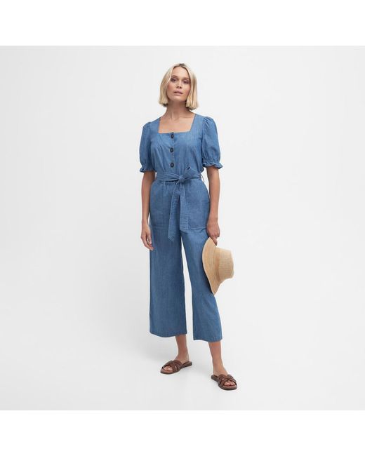 Barbour Blue Berkley Denim Jumpsuit