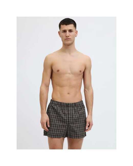 Jack & Jones Black 3-Pack Milano Woven Boxers for men