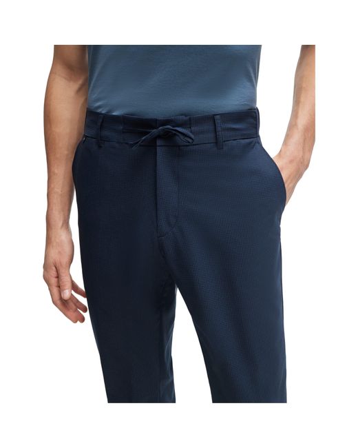 Boss Blue P Genius Rdspck Straight Leg Trousers for men