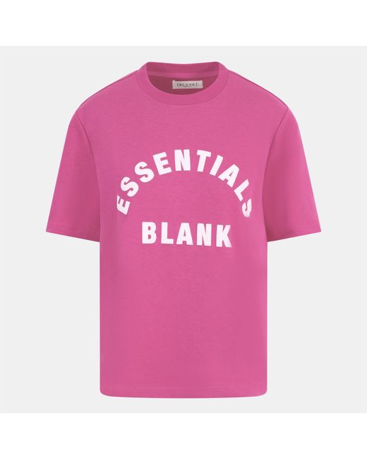 Blank Essentials Pink Blank Arched Print Puff T-Shirt Ladies