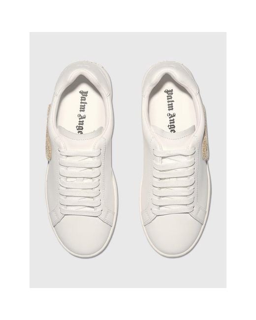 Palm Angels White New Teddy Bear Tennis Court Trainers