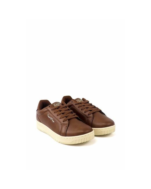 Original Penguin Brown Selwyn Court Trainers for men