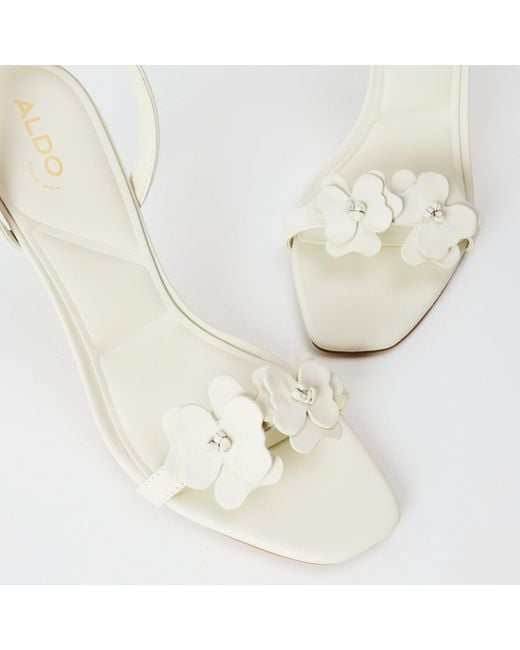 ALDO White Daisylily Heeled Sandals