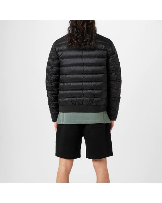 Belstaff Black Circuit Water Resistant Duck Down Short Puffer Jacket for men