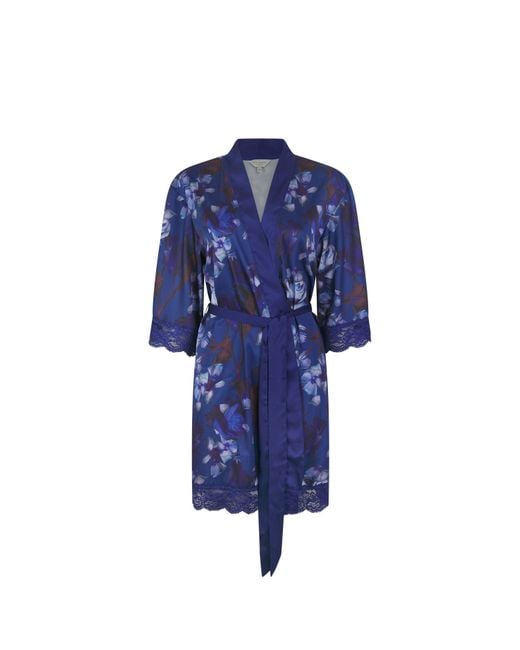 Ted Baker Blue Taylor Silk Dressing Gown