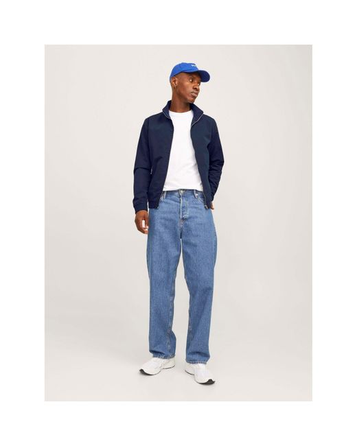 Jack & Jones Blue Rush Harrington Bomber Jacket for men