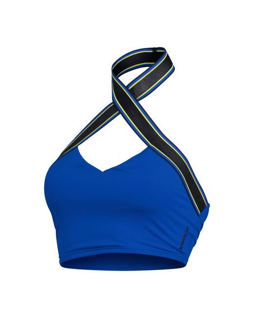 Speedo Blue Halter Crop Top Bikini