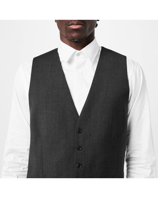Without Prejudice Black Kilburn Slim Fit Waistcoat for men