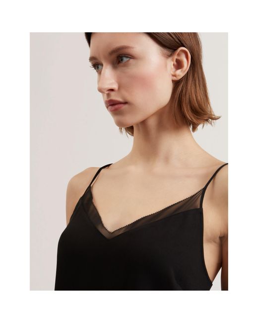 Ted Baker Black Chiffon Woven Cami Vest