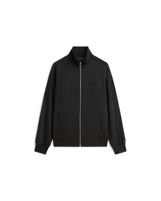 Tommy Hilfiger Black Modern Ath Full Zip Fleece for men