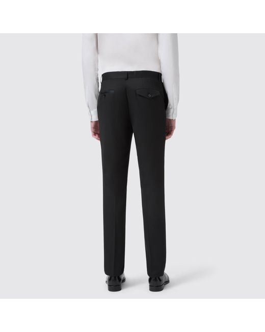 Twisted Tailor Black Kemp Tux Trousers for men