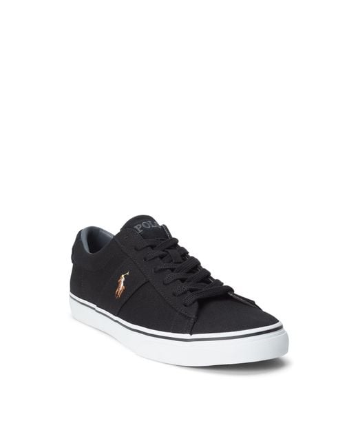 Polo Ralph Lauren Black Canvas Trainers for men