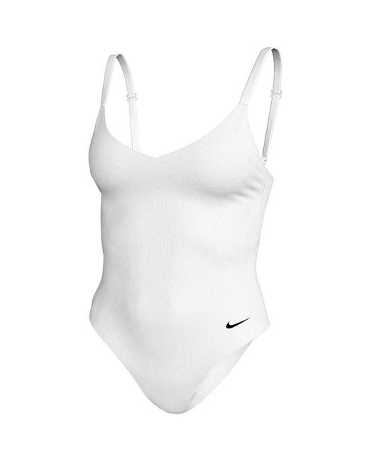 Nike White One Piece Swimsuit