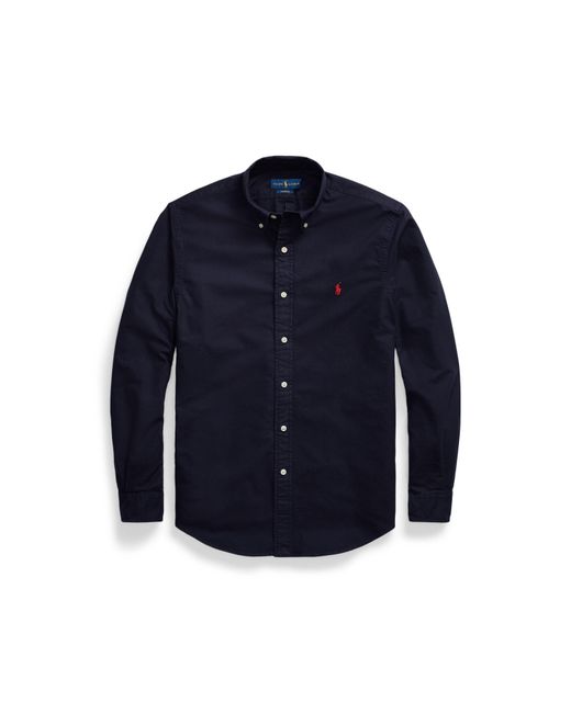 Ralph Lauren Blue Long Sleeve Oxford Shirt for men