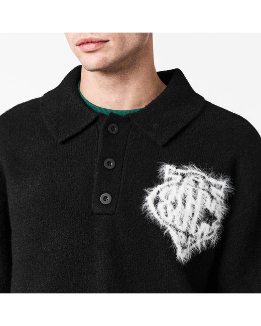 The Couture Club Black Textured Soft Knit Relaxed Fit Knitted Top for men