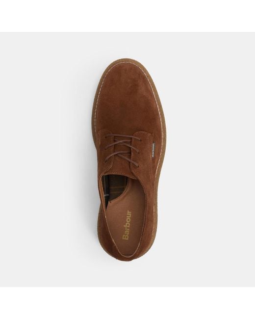 Barbour Brown Harefield Derby Shoes for men