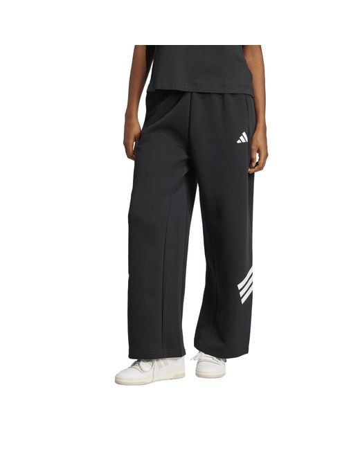 Adidas Black Open Hem Fleece Joggers