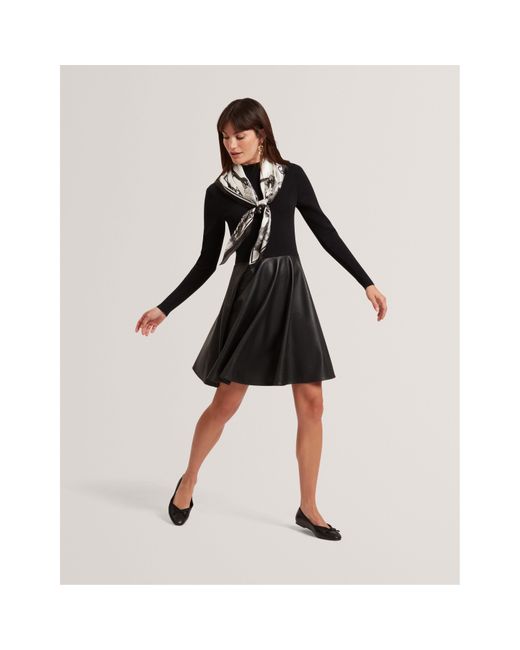 Ted Baker Black Faux Mini Dress