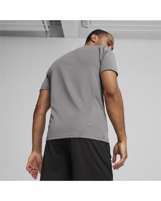PUMA Gray Teamfinal Training Short-Sleeve Performance T-Shirt for men