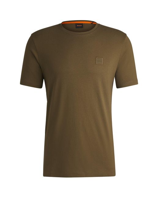 Boss Green Tales T-Shirt With Logo Patch Premium Cotton for men