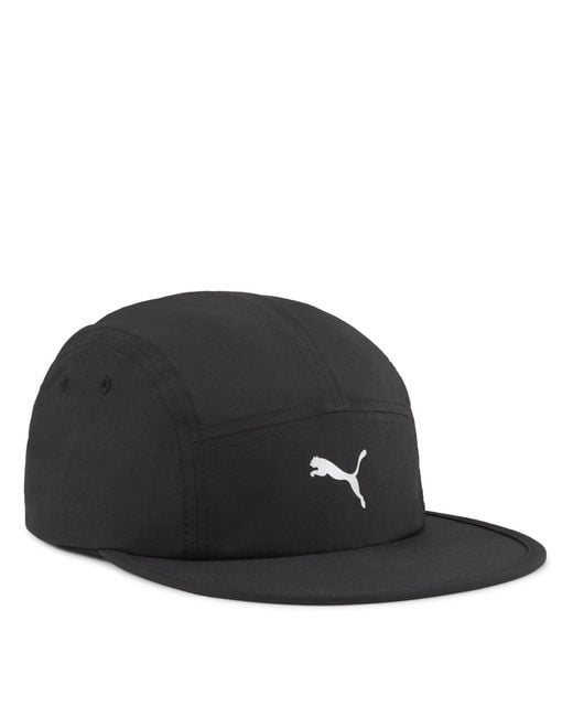 PUMA Black 5 Panel Running Cap