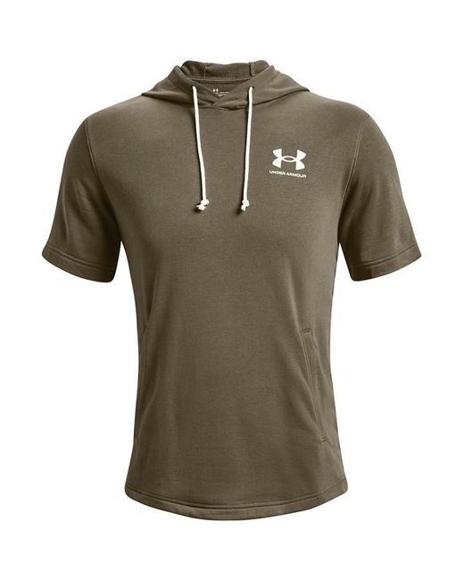 Under Armour S Rival Short Sleeve Hoodie Green Xs for men